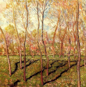 Claude Monet Painting - Árboles en vista invernal de Bennecourt II Claude Monet